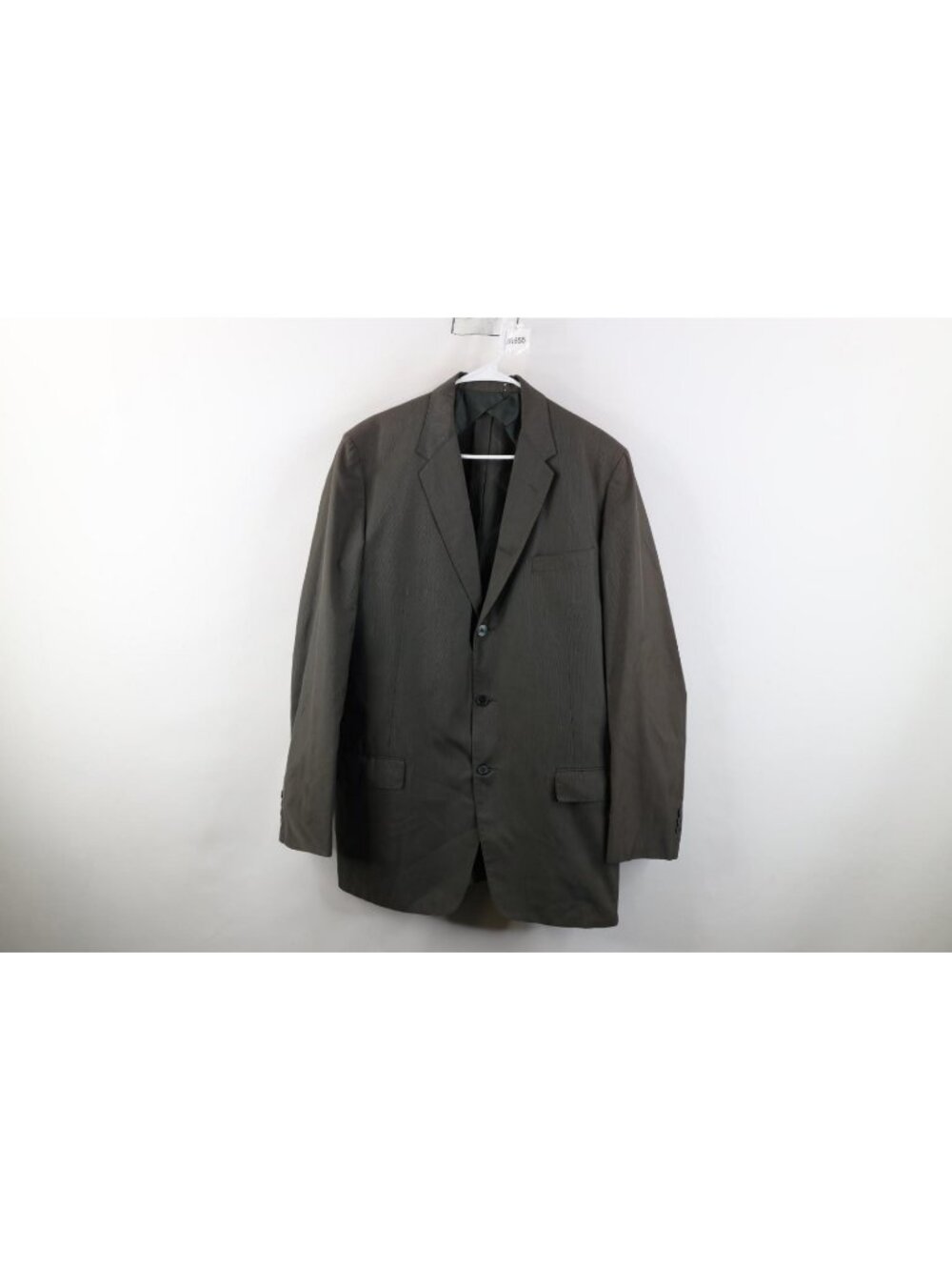 Vintage 50s 60s Mens 40L Rayon Gabardine Suit Coat Blazer Jacket Green USA